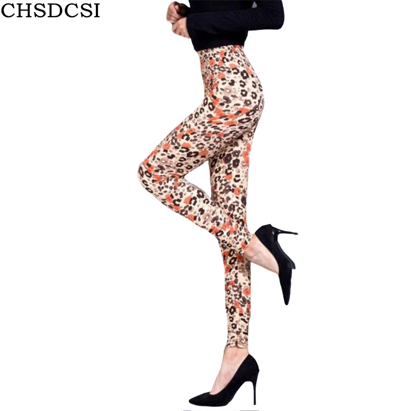 

CHSDCSI Summer Punk Rock Sexy Leggings Fitness Pants For Women Leopard Leggings Push Up Workout Legging Femme Elastic Leggins