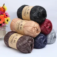 325Meters 100g/Ball 128inch Thick Wool Thread Yarn Silk Cotton Knitting Yarn Crochet Thread For Hand Knitting Scarf Sweater 1