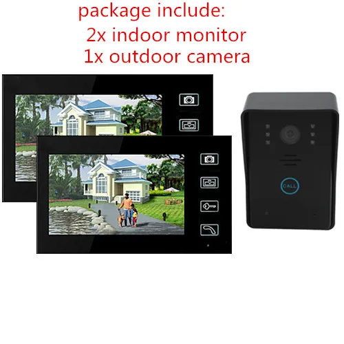 7" video door phone intercom system wireless wifi video doorbell 2 monitor door camera infared ir home apartment video doorphone indoor monitor Door Intercom Systems