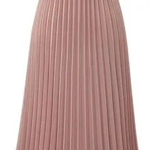 Весенняя Повседневная однотонная длинная плиссированная шифоновая юбка для женщин