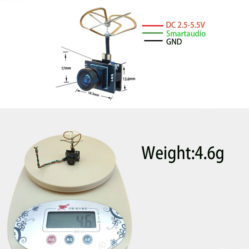 200 мВт Мощный регулируемый передатчик 5 8G 48CH 25 МВт VTX 700TVL 1/3 Cmos AIO FPV камера для дрона