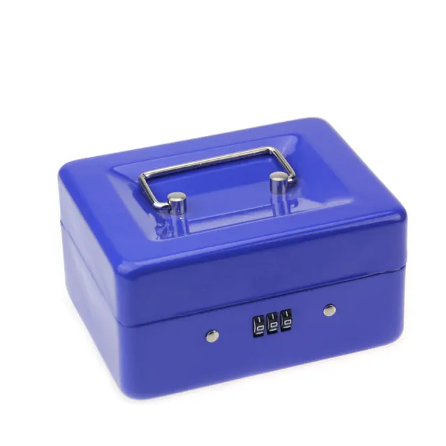 WOFO Stainless Steel Petty Cash Money Box Security Password Lock Metal