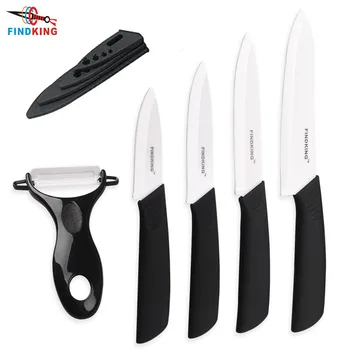 

FINDKING 2018 New Zirconia kitchen knife set Ceramic Knife set 3" 4" 5" 6" inch+ Peeler+ Covers Chef Fruit Utility Knife