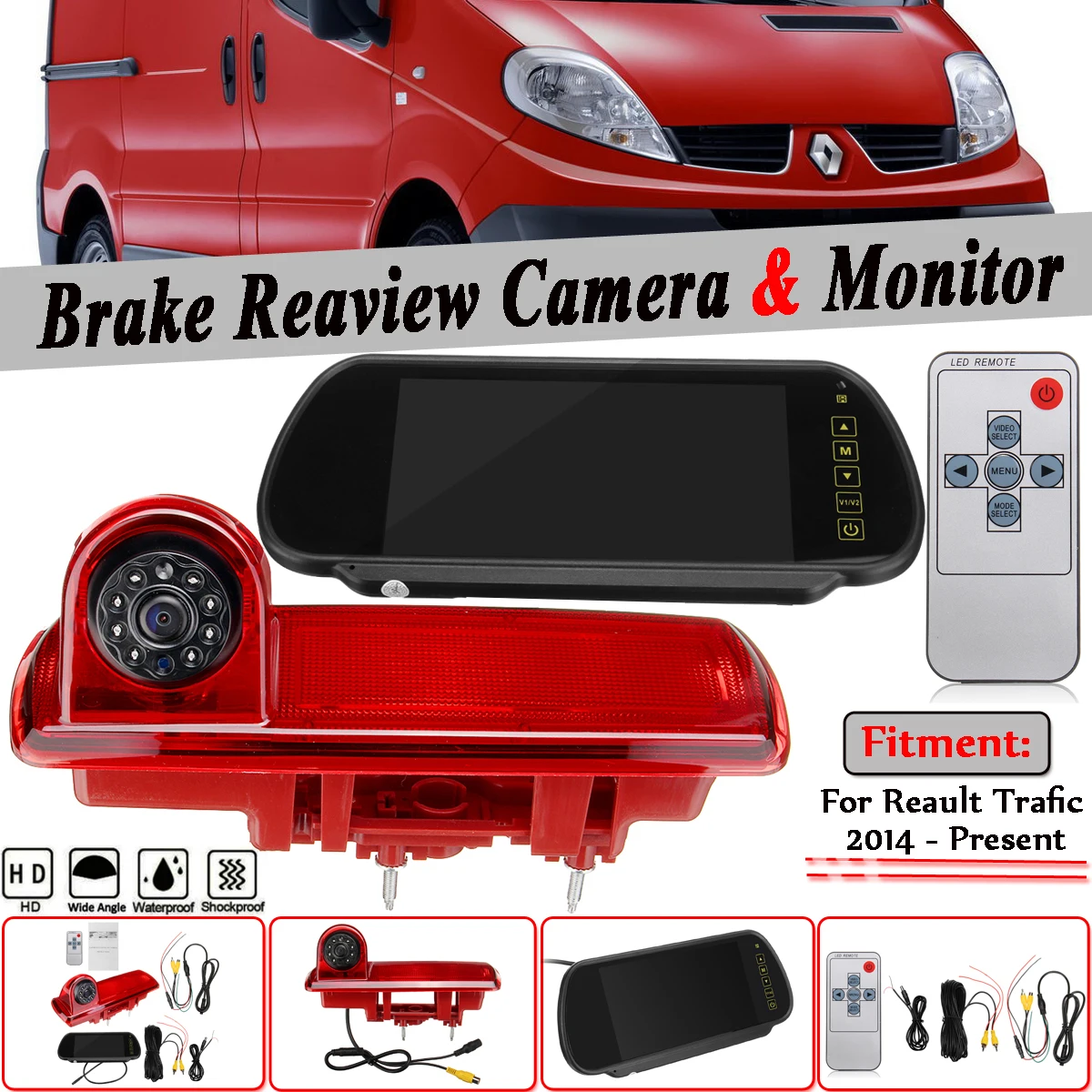 

For Renault Car Revere Camera System Trafic Reversing Camera Kit For Brake Light Integration 2014-Present Parking Assistances