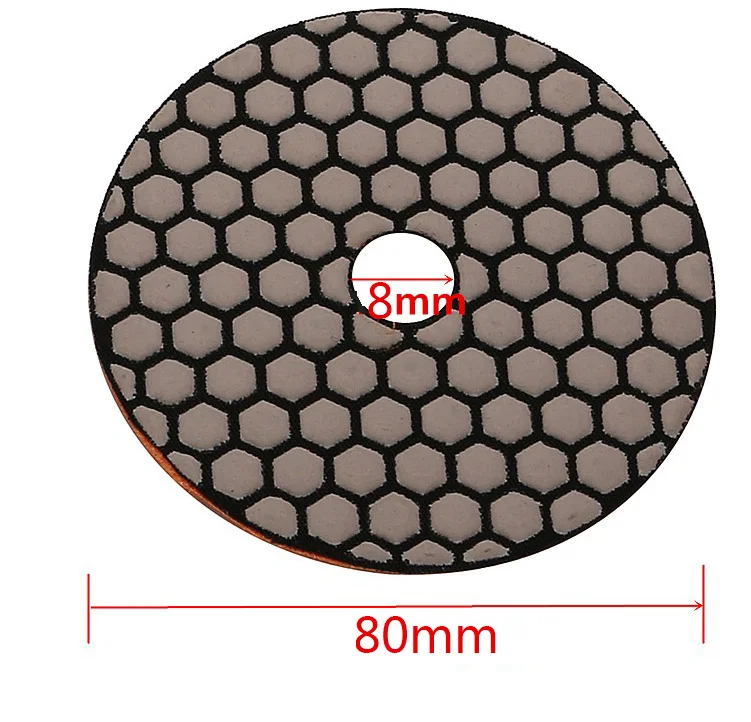 Diameter 80mm Polishing pad Diamond resin Dry Grinding Plate For Marble