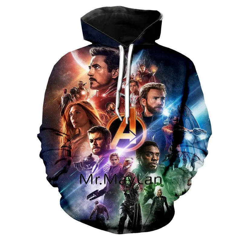 Новый 3D печатных Мстители Endgame Quantum Realm косплэй костюм Толстовка супергерой