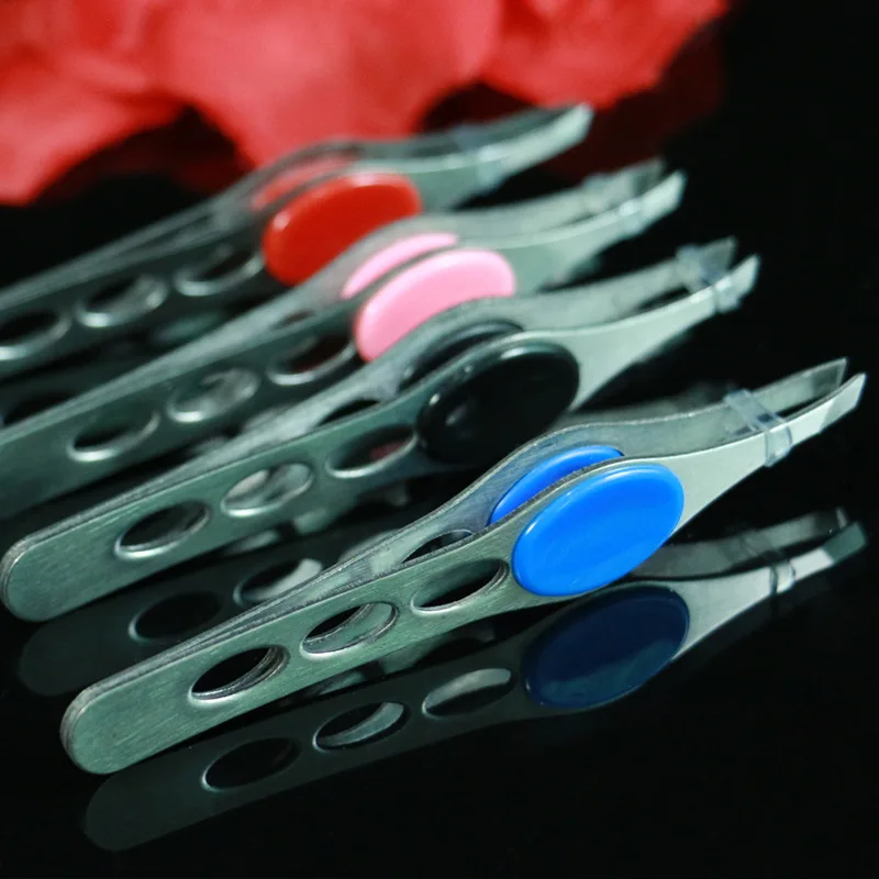 

Professional Stainless Steel Eyebrow Clip Fake Eyelash Forceps-pulling Hair Removal Eyebrow Tweezer Multi-Function Makeup Tool