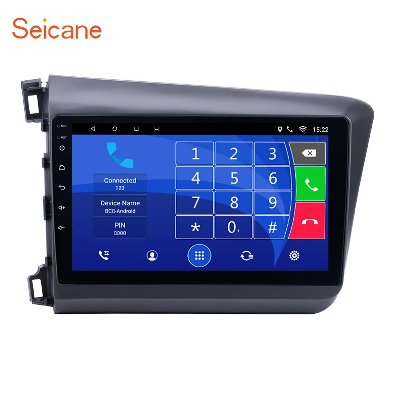 

Seicane Car 2Din 10.1" HD Android 9.0 Radio Wifi Stereo Player GPS For Honda Civic 2012 Head Unit Touchscreen Multimedia Player