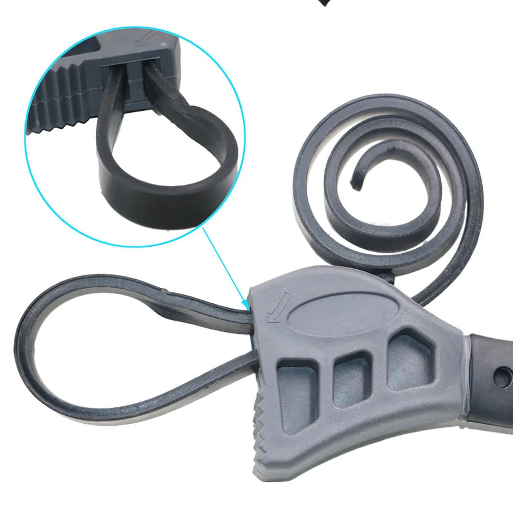 500 мм универсальный гаечный ключ черный резиновый ремешок регулируемый гаечный ключ открывалка инструмент для ремонта автомобиля ручной инструмент 21 см