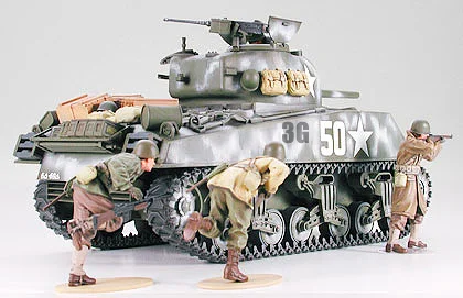 Военный танк в сборе США средний Танк M4A3 Шерман 75 мм пистолет поздняя версия 1:35 модели строительные комплекты Tamiya 35250