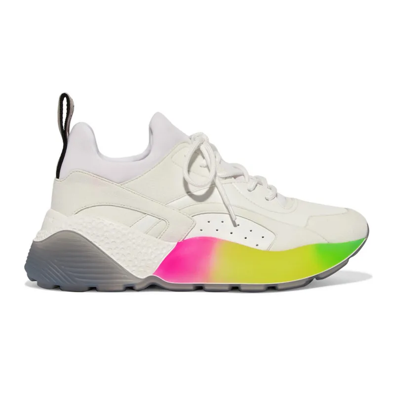 

Height Increasing Women Sneakers Runway Sport Shoes Woman Thick Platform Creepers Female Casual Flats Stretch Jersey Sneakers