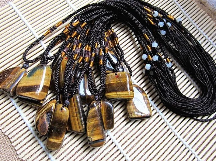 

Natural yellow tiger eye stone crystal stone pendant crystal pendant crystal necklace pendant