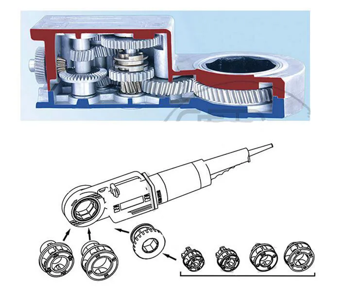 SQ30-2B 2-дюймовый Портативный электрический автомат для резки трубы, резьбонарезная головка резьбонарезной станок, трубонарезный станок лазерный резак