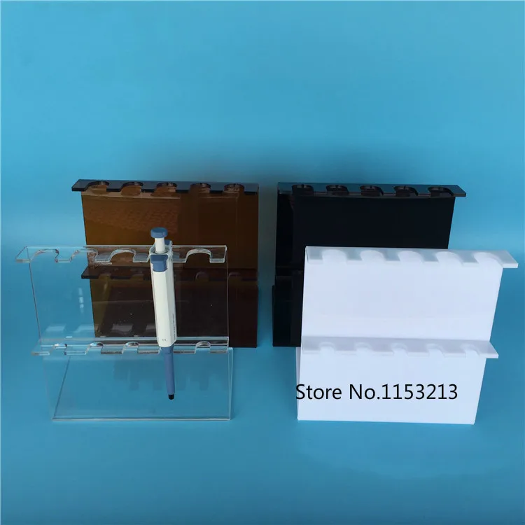Подставка для пипеток из плексигласа прозрачная подставка, z-образная ПММА рамка может поставить 5 шт одного пипеттера, толщина 5 мм