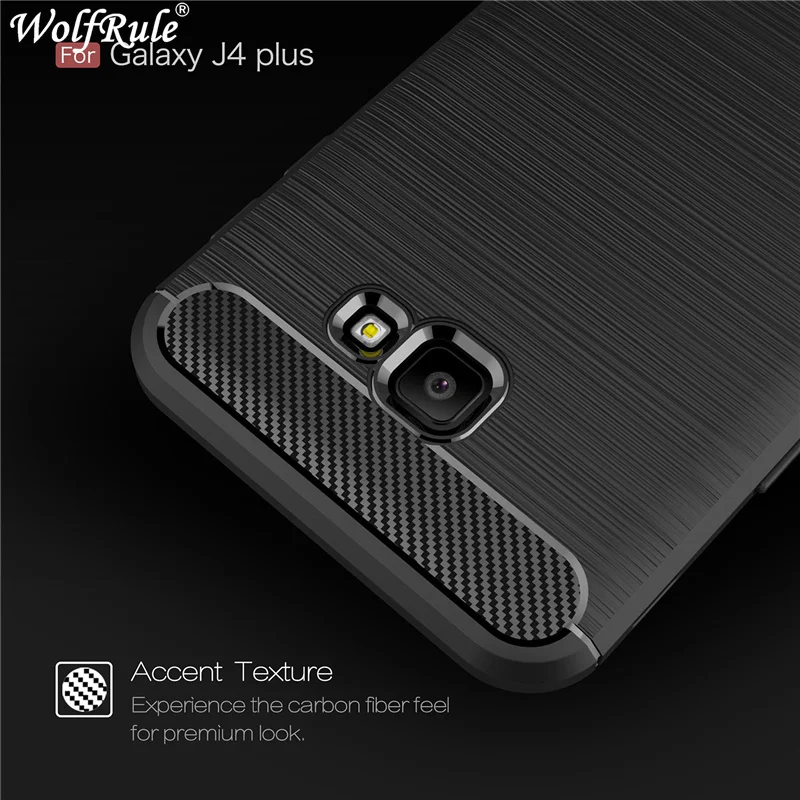 Best For Capa Samsung Galaxy J4 Plus Case Full Protective Rugged Carbon Fiber Case For Samsung J4 Plus Cover For Samsung J4+ J415F 6\