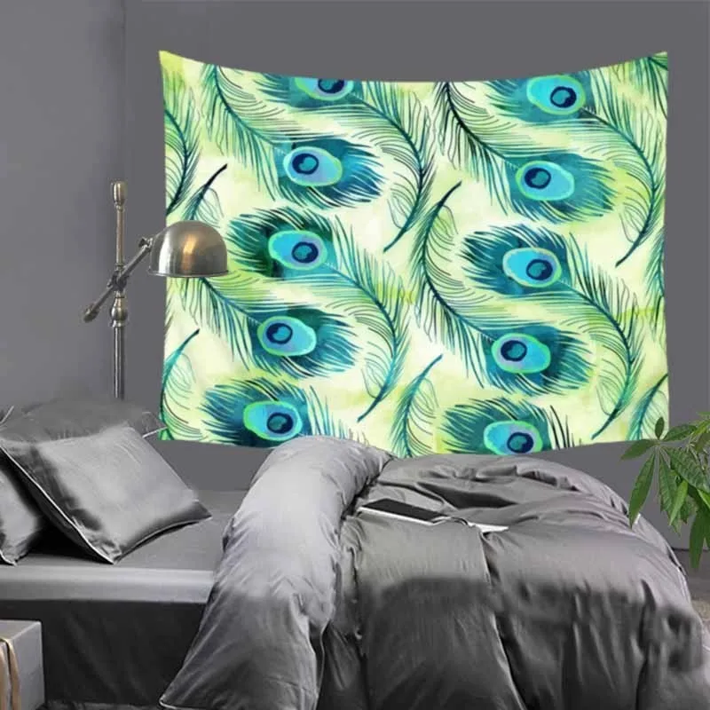 

Blue Abstract Geometry Tapestry Wall Hanging Bohemian Beach Towel Polyester Thin Blanket Yoga Shawl Mat Blanket Picnic Mat LZC22