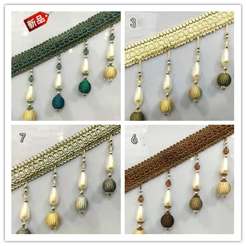 

Fashion European crystal beads curtain lace accessories hanging ear tassel decoration