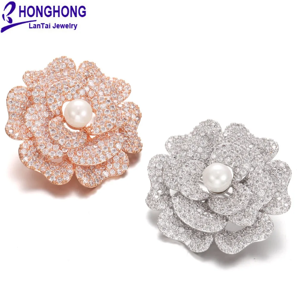 Buy HONGHONG 2018 High Quality Cubic zirconia Flower