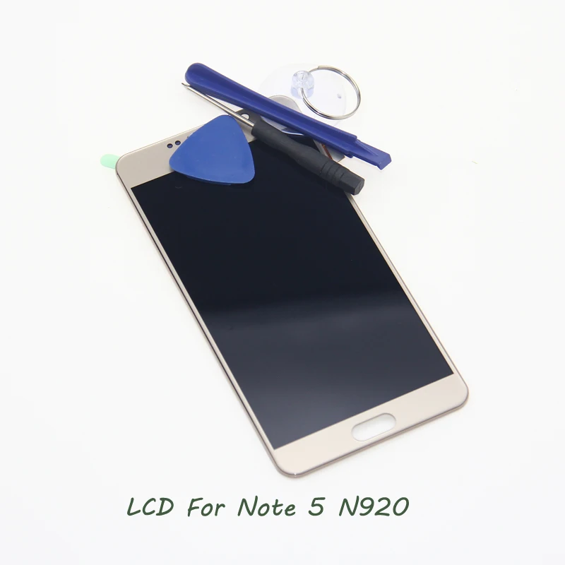 

LCD replacement For Samsung Galaxy Note5 N920T N920A N920I N920G Note 5 Super Amoled LCD Touch Screen Digitizer Gold