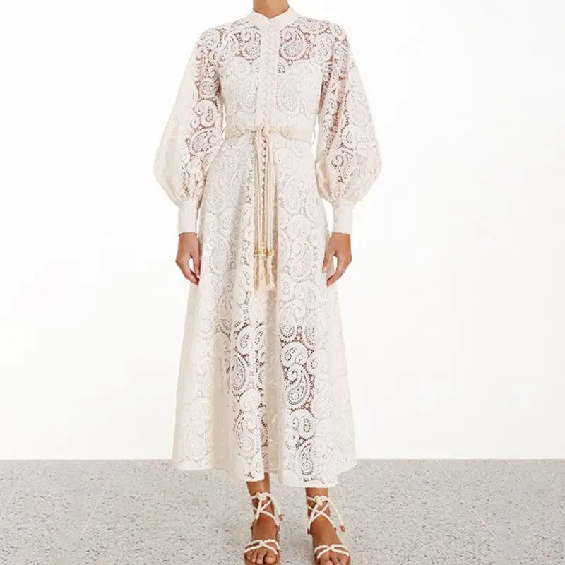 

Women Long Dress Designer 2019 Autumn New Arrivals Vintage Dresses