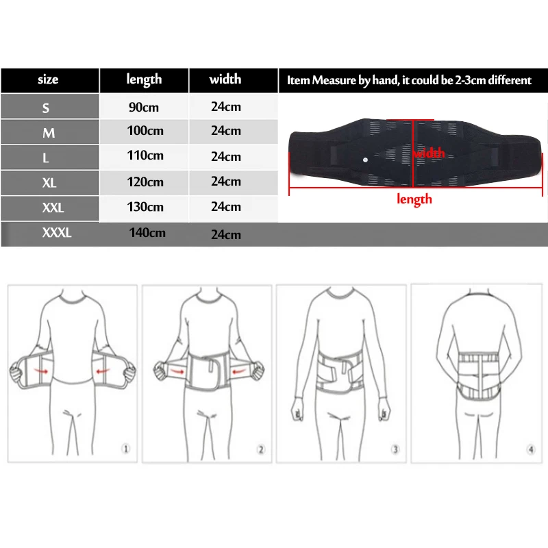 Size Y015 back support belt