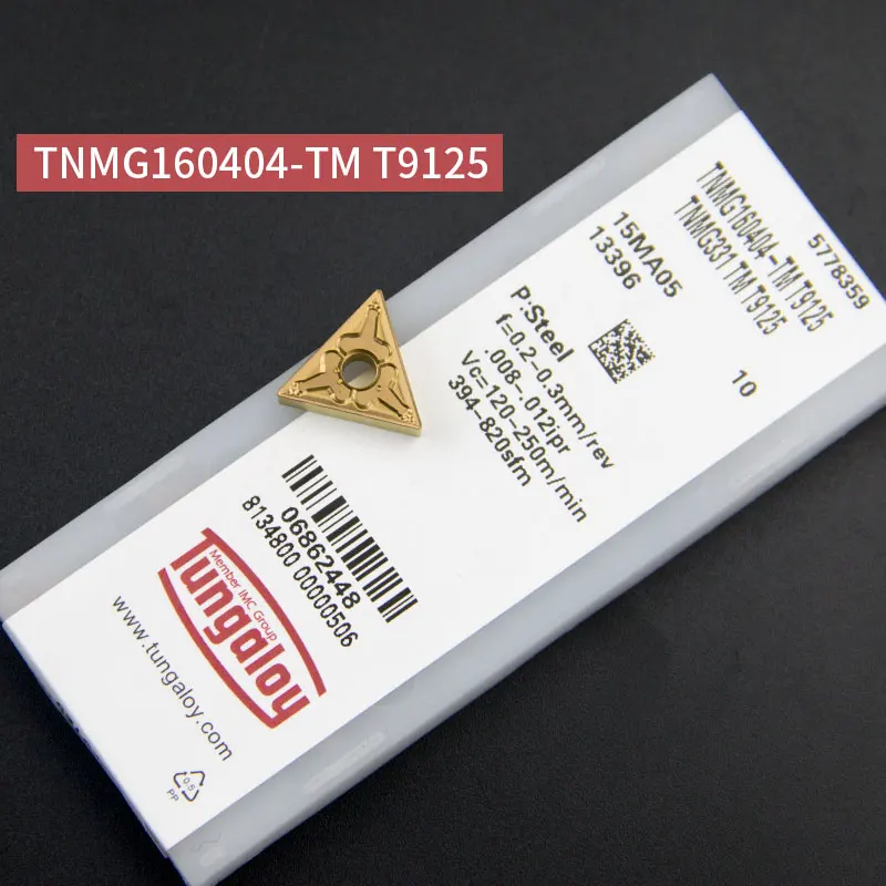10 шт. оригинальные Tungaloy TNMG160404 TM T9115 TNMG 160404 TM T9125 CNMG120404/08 WNMG DNMG VNMG вставка внешнего токарного инструмента