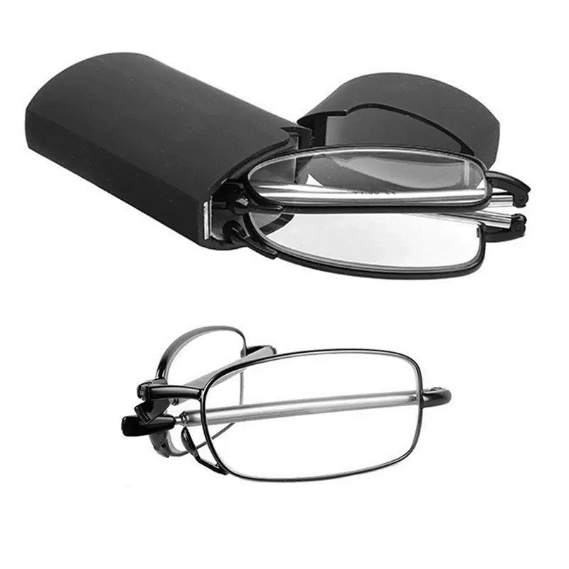 Design Reading Glasses Men Women Small Folding Glasses Frame Black