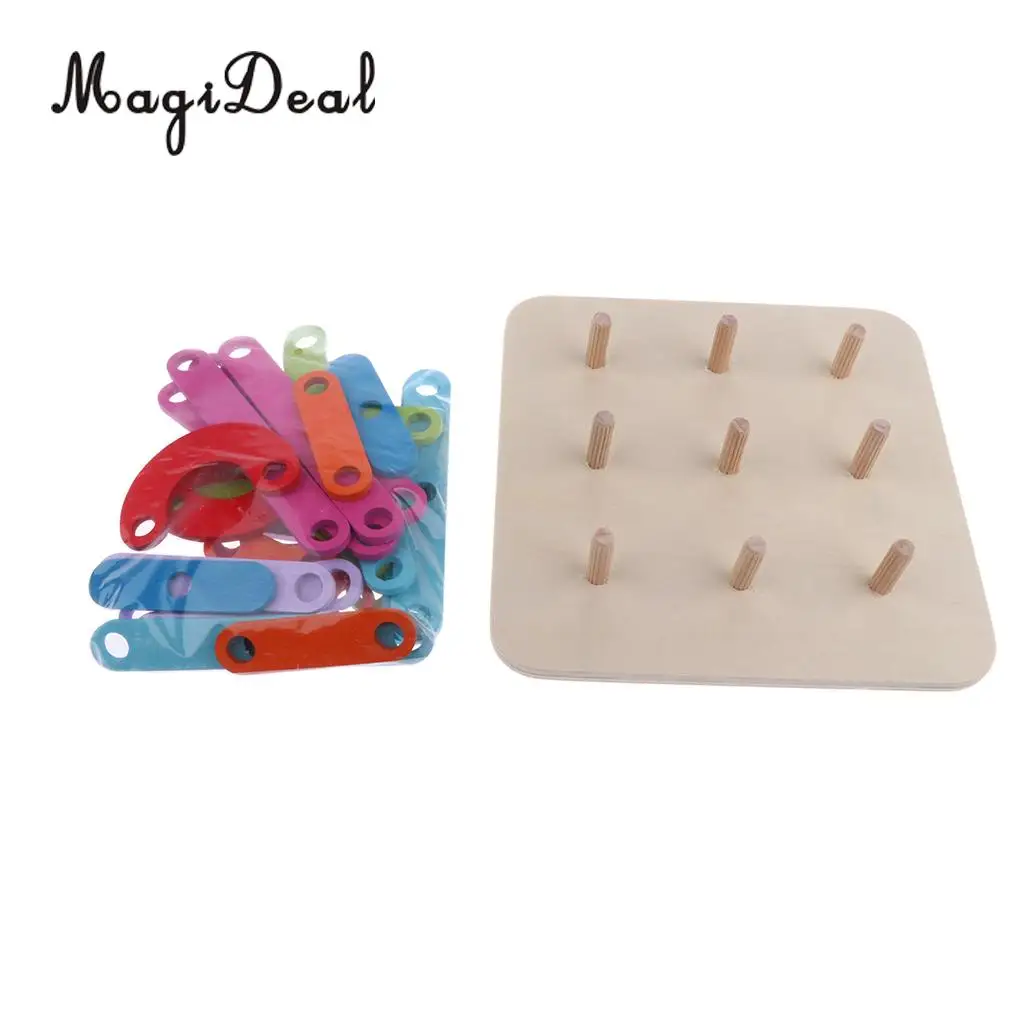MagiDeal Column Letter Number Wooden Building Blocks Montessori Early Education Toys for Children Baby Toddler Preschool Kids