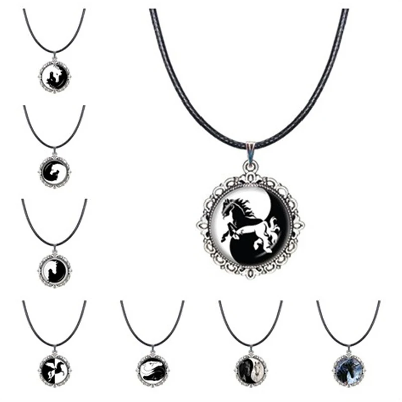 Aliexpress.com : Buy Horse Choker Necklace Yin Yang Logo ...