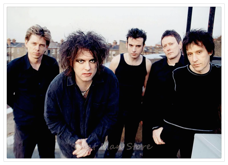 The Cure рок-группа музыка белый крафт-бумага плакат гостиная столовая настенные декоративные картины подарок - Цвет: Темно-серый