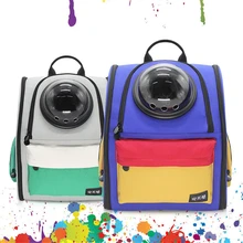 Продукты для собаки Товары для кошек красочные дышащий складной Bouble Pet плечо рюкзаки-переноски