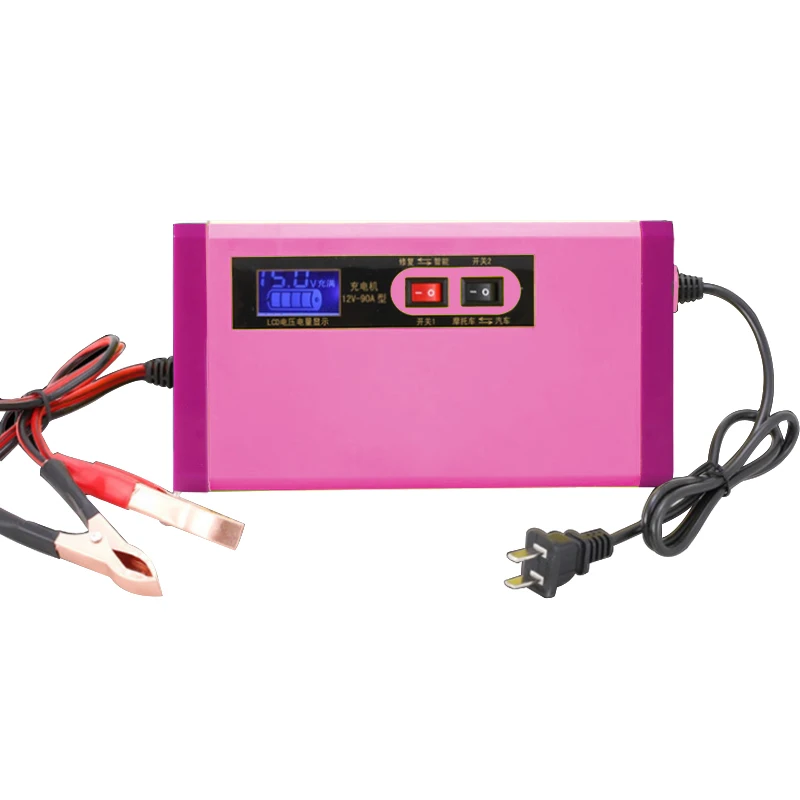 

Smart Fast Full Automatic Car Battery Charger 110V-220V To 12V 7A Fast Power Charging For Lead Acid Battery Pulse Repair Type