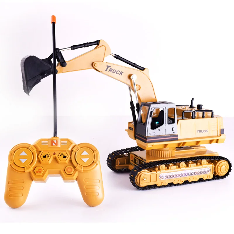

Remote Control Car 1:18 Excavator Truck Charging 2.4G RC Car With Battery 8 Channel With Music And Light Toy For Kid Children