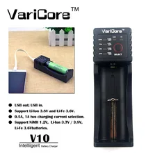 Nouveau VariCore V10 AA AAA SC/S 18650 26650 18350 16340,14500, 10440 26500 Au Lithium Fer 3.2 V 1.2 V 3.7 V NiMH Chargeur de Batterie