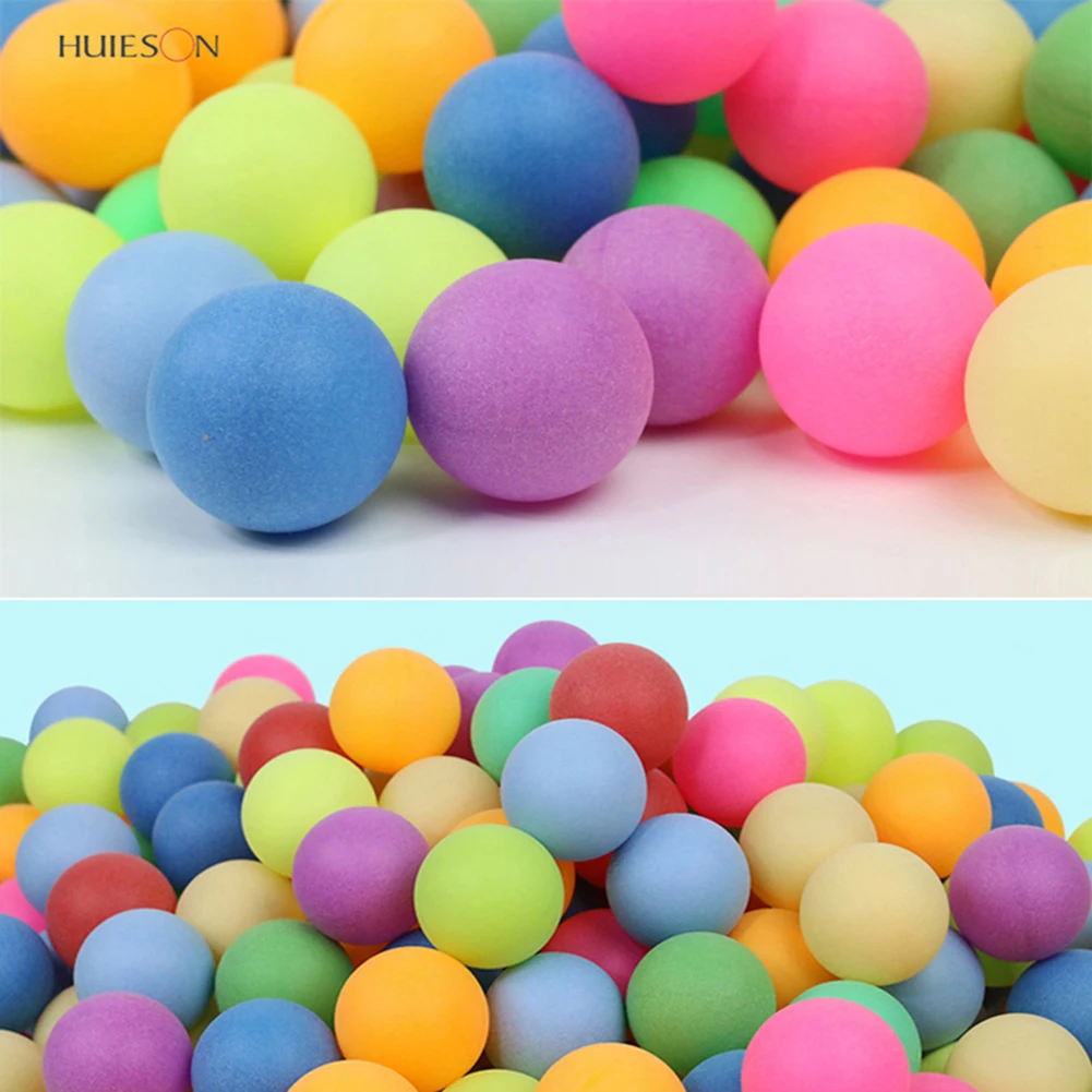 100 قطعة/الحزمة الملونة بينغ بونغ كرات 40 ملليمتر 2.4 جرام الترفيه تنس الطاولة كرات مختلطة الألوان ل عبة و الإعلان