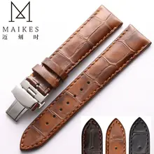 Maikes браун натуральная кожа часы 18 мм 20 мм 22 мм женщины и мужчины винтажном стиле свободного покроя кожи теленка ремешок для IWC