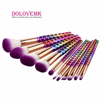 

Dolovemk 10Pcs Makeup Brushes Set Foundation Brush Blusher Powder Contour Makeup Brushes Tools Kits