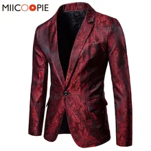 Новинка, мужской костюм, Блейзер, Осень-зима, стиль Корта, темные линии, один Боттон, куртка для выступлений, Тонкий Блейзер, Мужская модная верхняя одежда, пальто