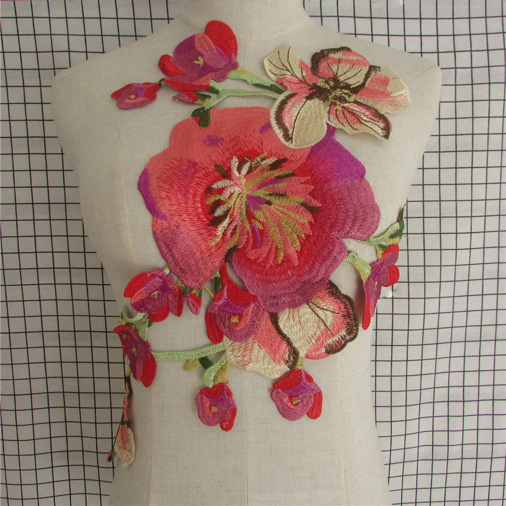 Lace Floral Embroidered Neck Collar Clothes Trim Sewing Applique