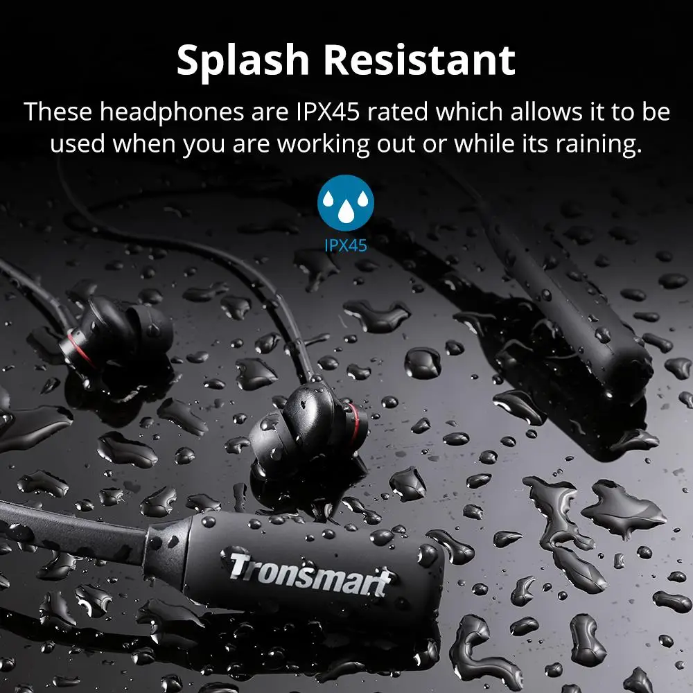Цена Дропшиппинг, Tronsmart S2 Plus, Bluetooth наушники, IPX45, водонепроницаемые, беспроводные гарнитуры, активное шумоподавление, превосходный бас