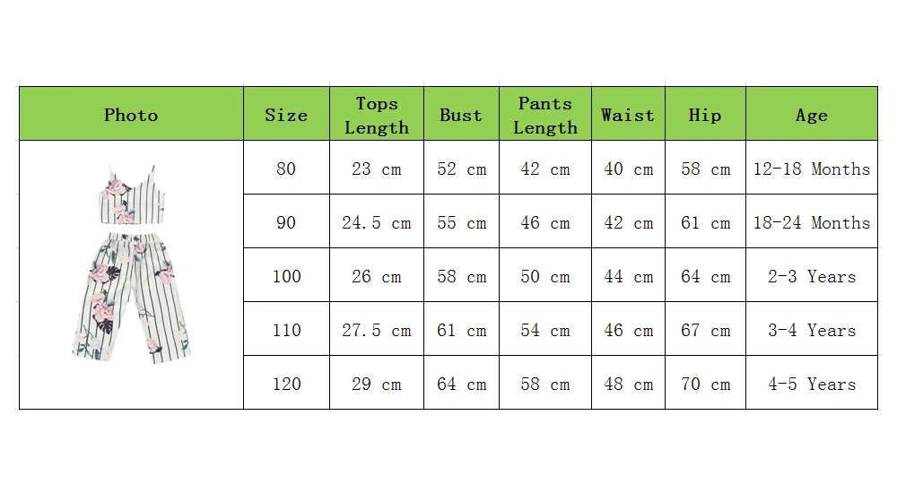 От 1 до 5 лет, Детские комплекты одежды для малышей полосатая жилетка с цветочным принтом для девочек из 2 предметов укороченные топы с высокой талией, длинные штаны летняя модная одежда для девочек