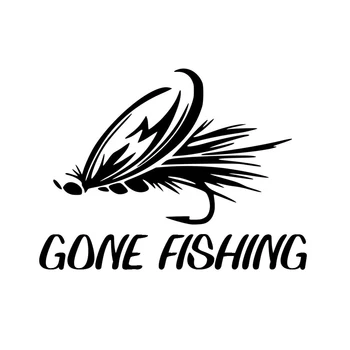 

13.5cm*10.2cm Gone Fishing Fashion Stickers Decals Car Styling Decor Vinyl S4-0225
