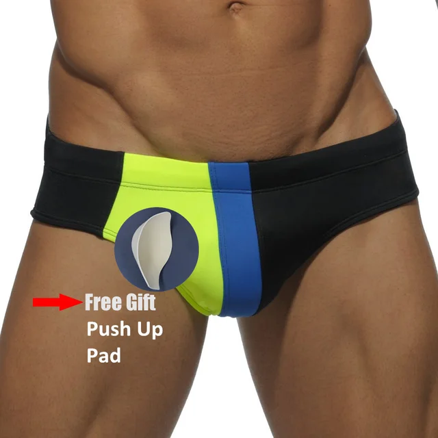 {Excellent|Wonderfull|Very Good|Very Recommended} FREE Gift Push Up Pad New Swimwear Men Sexy Mens Swim Briefs Low Waist Swimming Trunks Swimsuit Gay Mens Swimwear Swim Shorts Limited Price