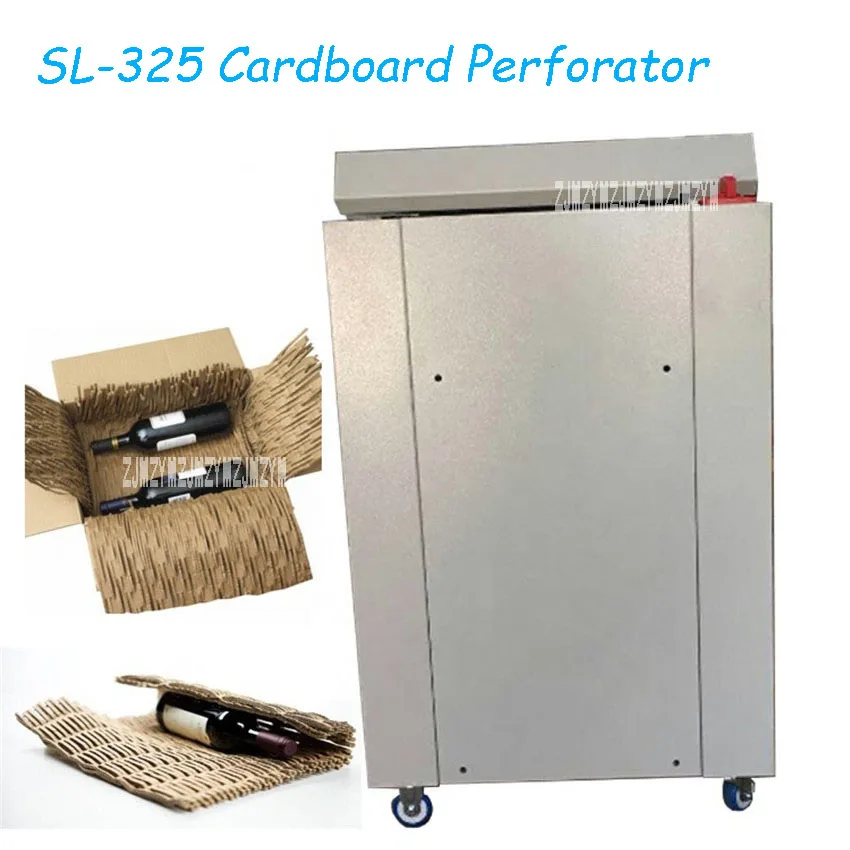 SL-325 التجارية كرتون ثقب الصلب آلة قطع الورق المقوى الكرتون التقطيع الصناعية النفايات تمزيق الورق 110 V/220 V