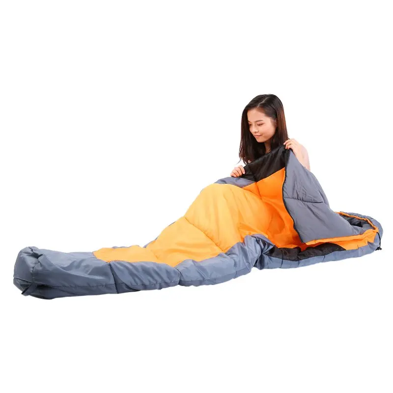 

Ship USA Outdoor Portable Soft Camping Hiking Warm Adults Mummy Sleeping Bag 5F/-15C With Carrying Case Ship