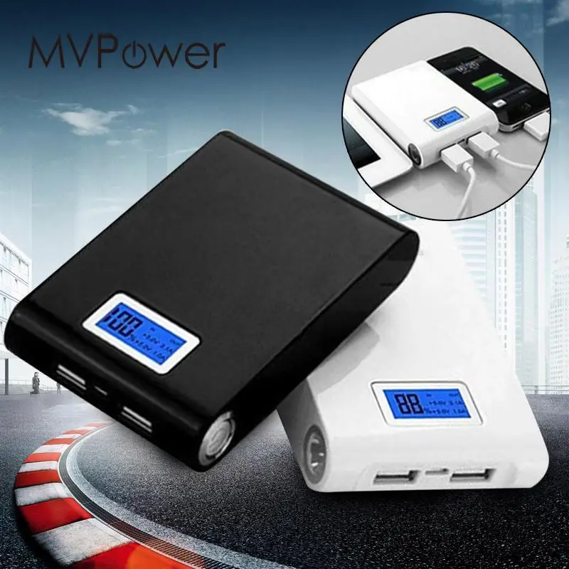 MV мощность Bank Box Дело Dual USB зарядное устройство зарядки 4x18650 батарея ЖК дисплей DIY наборы набор для смартфонов Универсальный - изображение