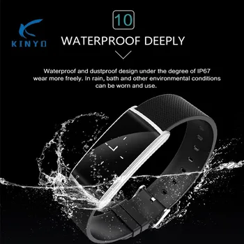 

Best selling smart bracelet heart rate blood pressure monitor deeply waterproof fitness tracker sports health smart bracelet