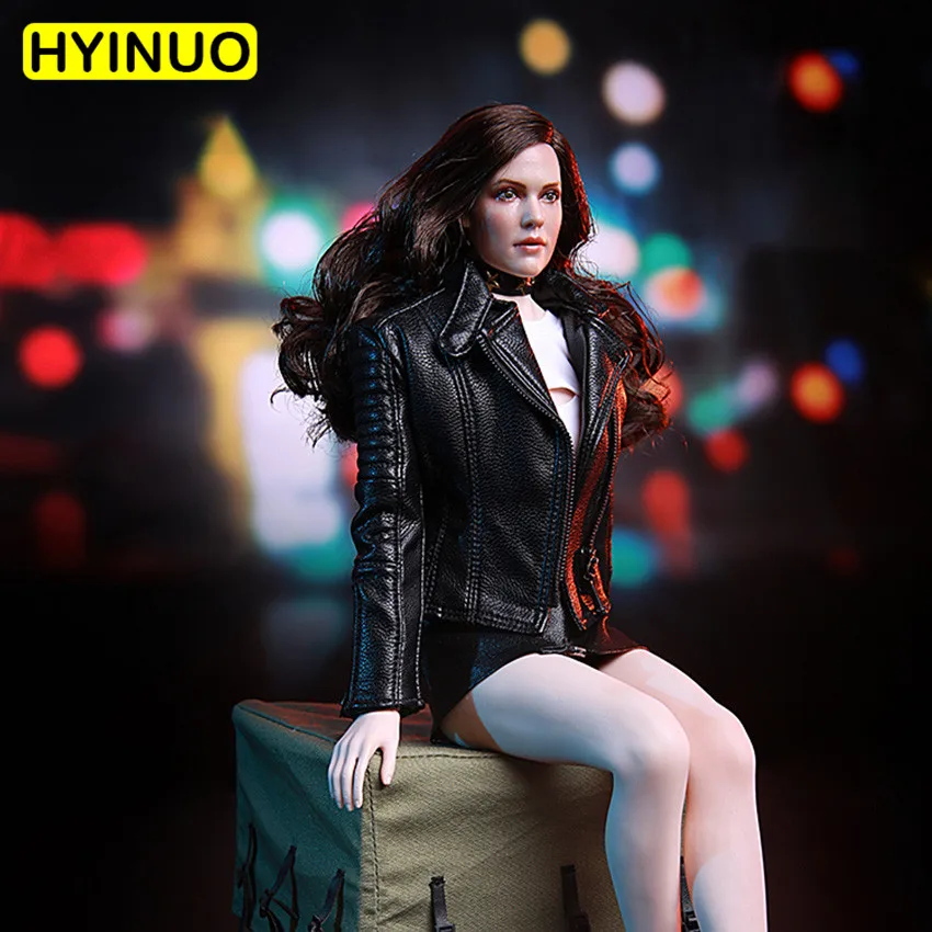 

1/6 Scale P-004 Female fashion Women's sexy leather skirt suit Clothes Clothing Suit Set Model for 12''Action Figure Body Toys