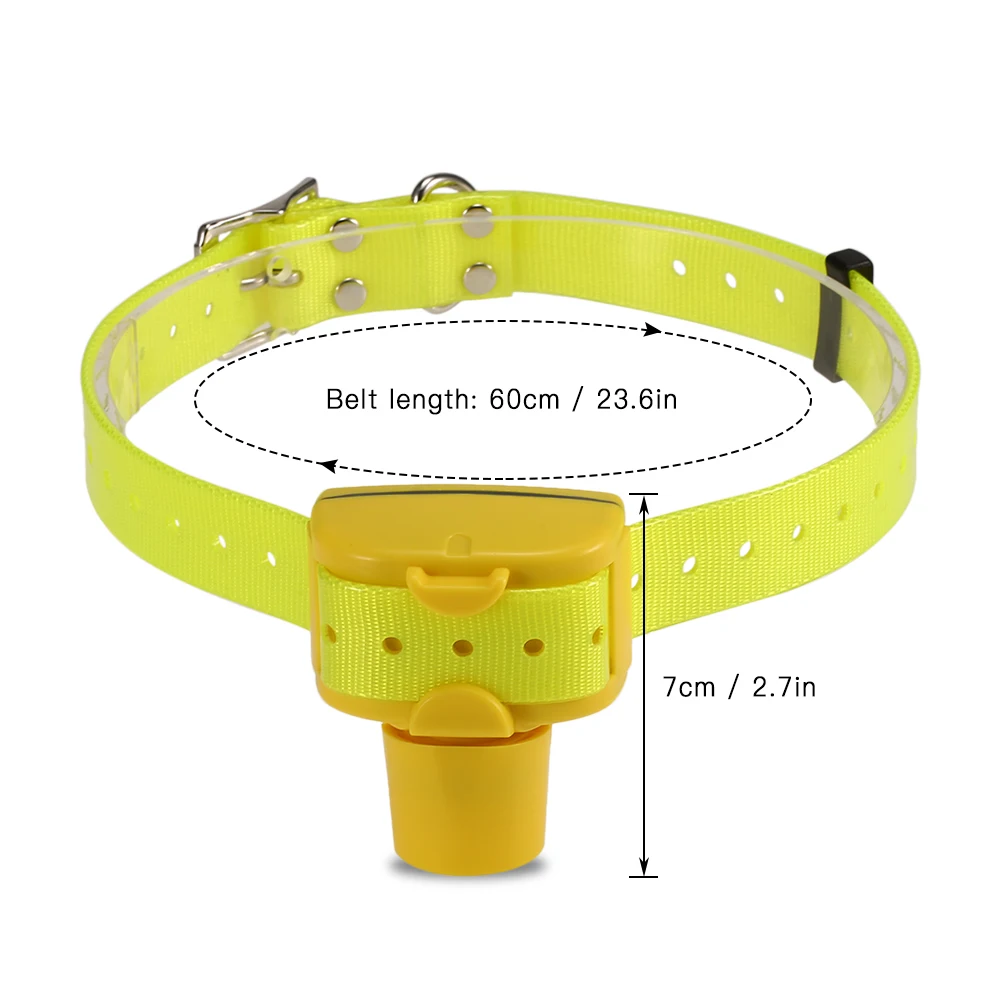 Тренировочный ошейник для собачий ошейник-передатчик желтый Охотник индикатор водоотталкивающий ошейник для собак для маленьких средних