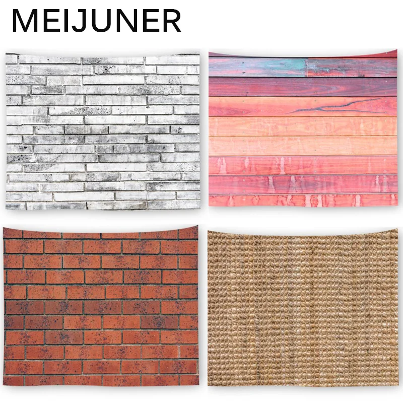 

Meijuner 3D Printed Brick Wood Stone Wall Tapestry Hanging Mandala Boho Psychedelic Hippie Tapestry Home Decoration Towel MJ150